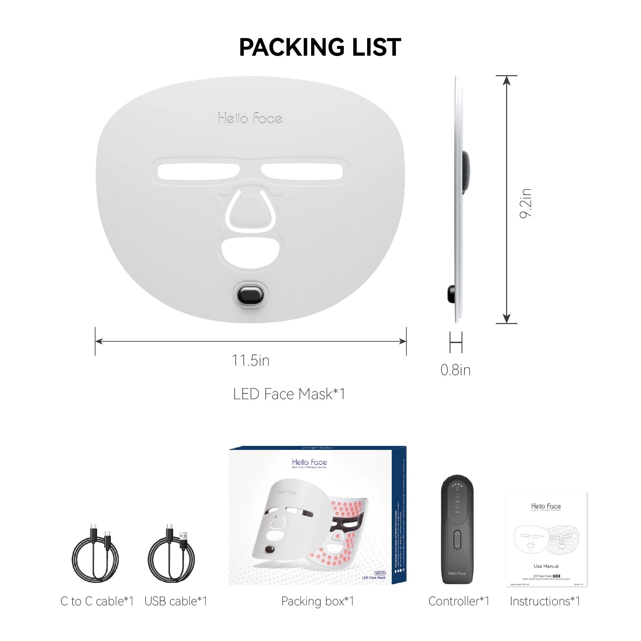 Hello Face Wireless Light Therapy Mask